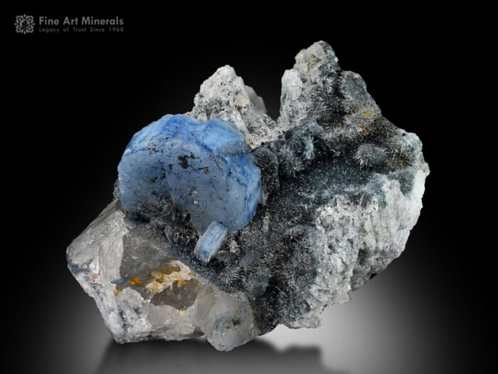 Alkali Caesium Rich Blue Beryl with Rosterite