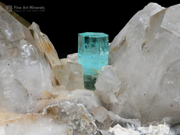 Aquamarine Quartz and Feldspar from Pakistan.