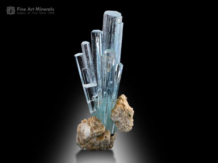 Aquamarine with Albite from Pakistan