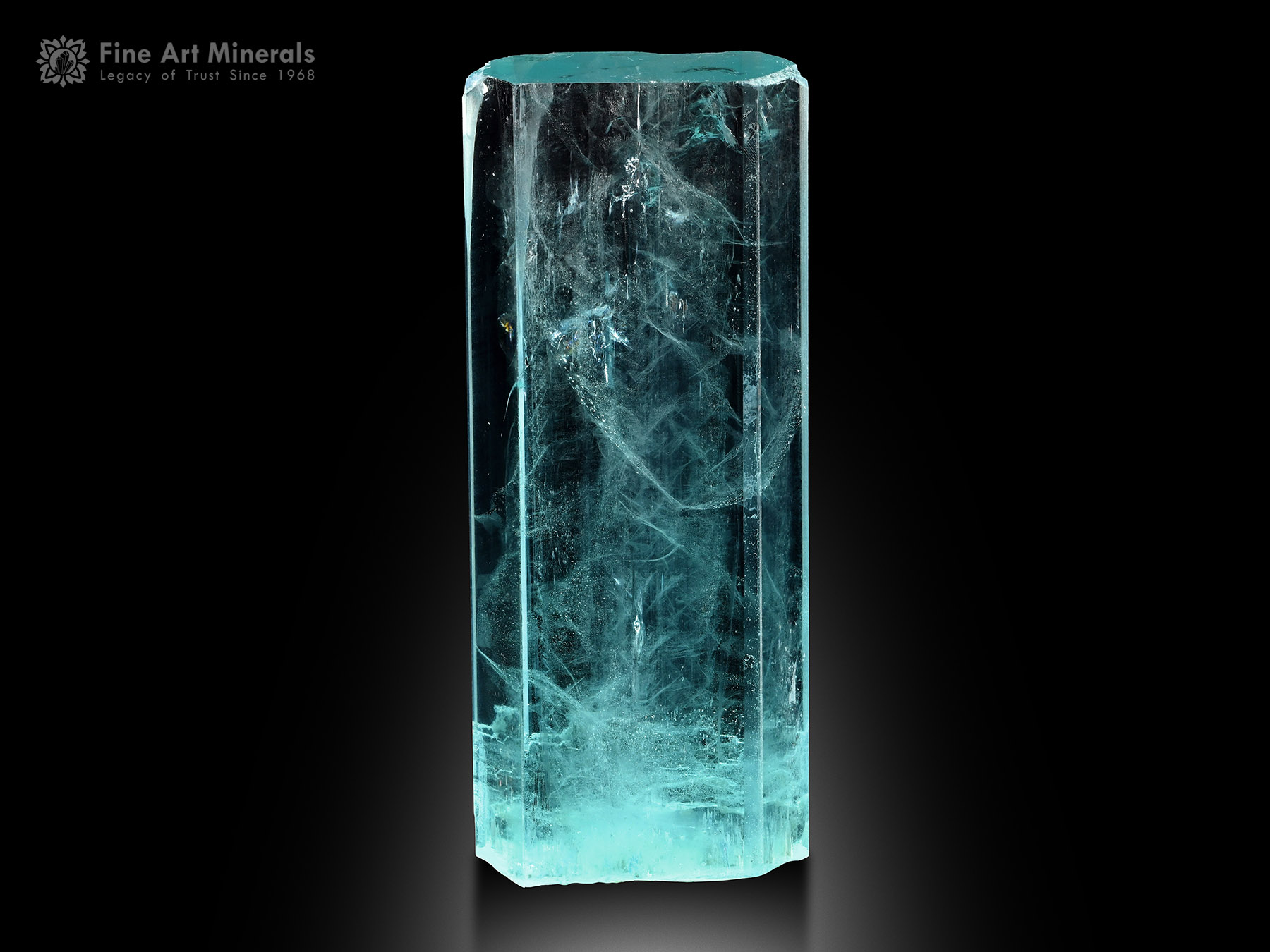 Aquamarine with Helix inclusion from Pakistan.