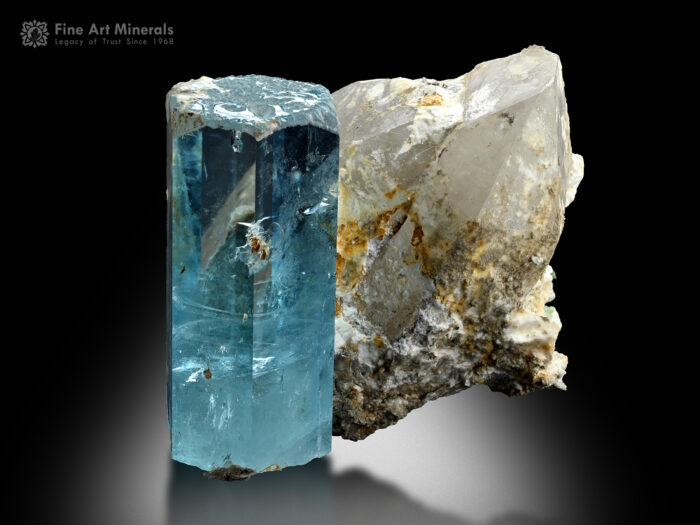 Aquamarine with Quartz from Pakistan