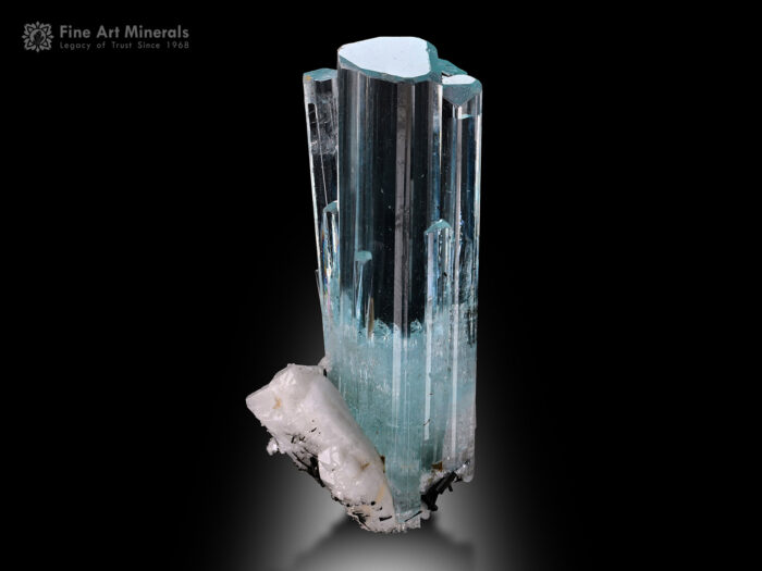 Aquamarine with Schorl and Feldspar from Pakistan