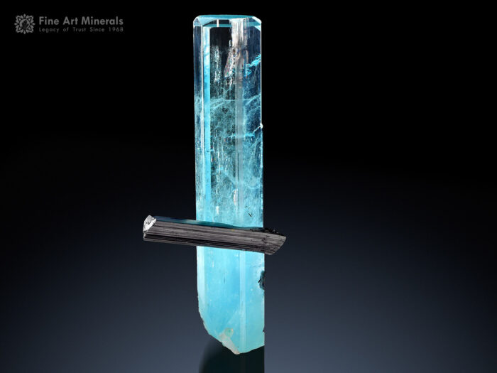 Aquamarine with Schorl from Goand Mine Pakistan