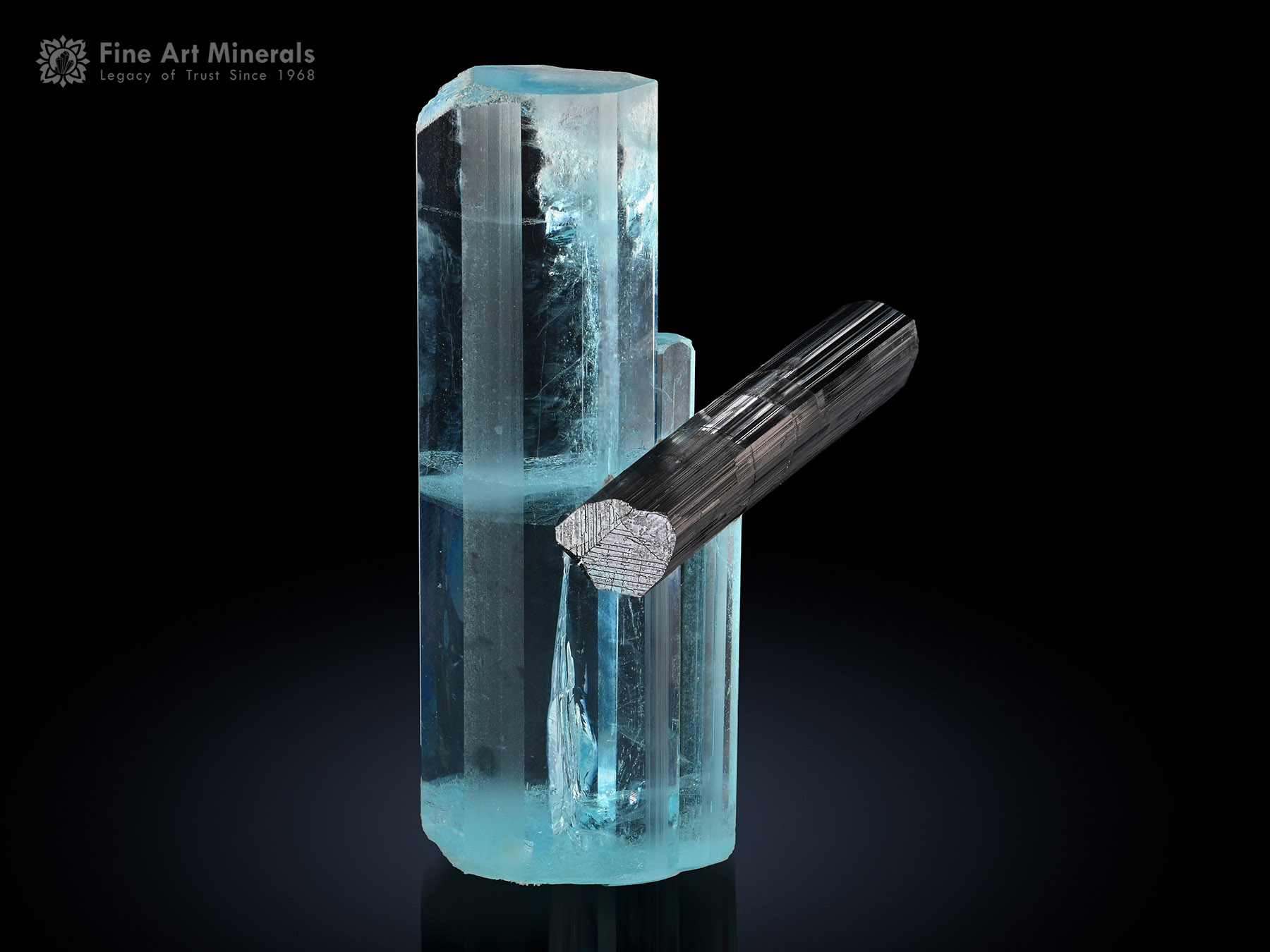 Aquamarine with Schorl from Skardu Pakistan