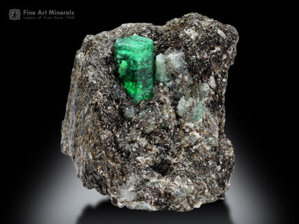 Beryl Var. Emerald on Matrix from Afghanistan