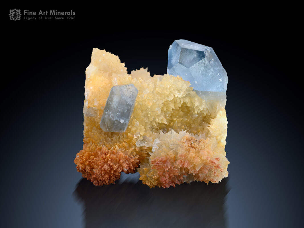 Celestine with Calcite from Afghanistan