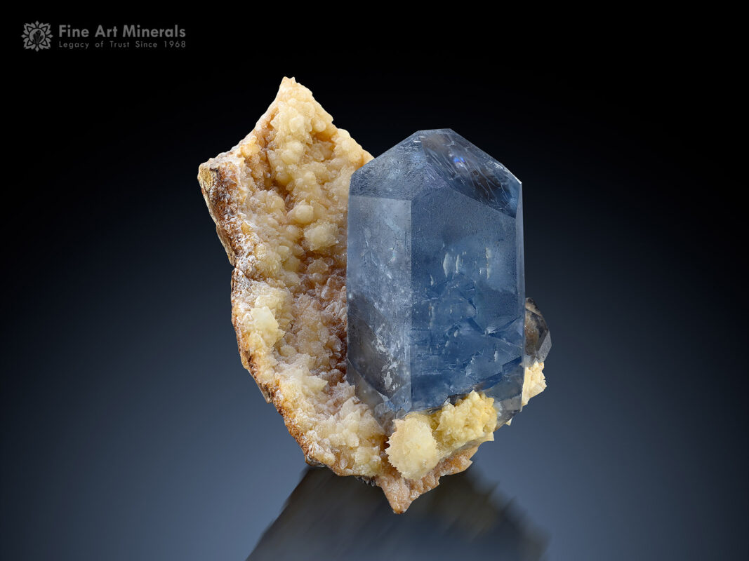 Celestine with Calcite from Afghanistan