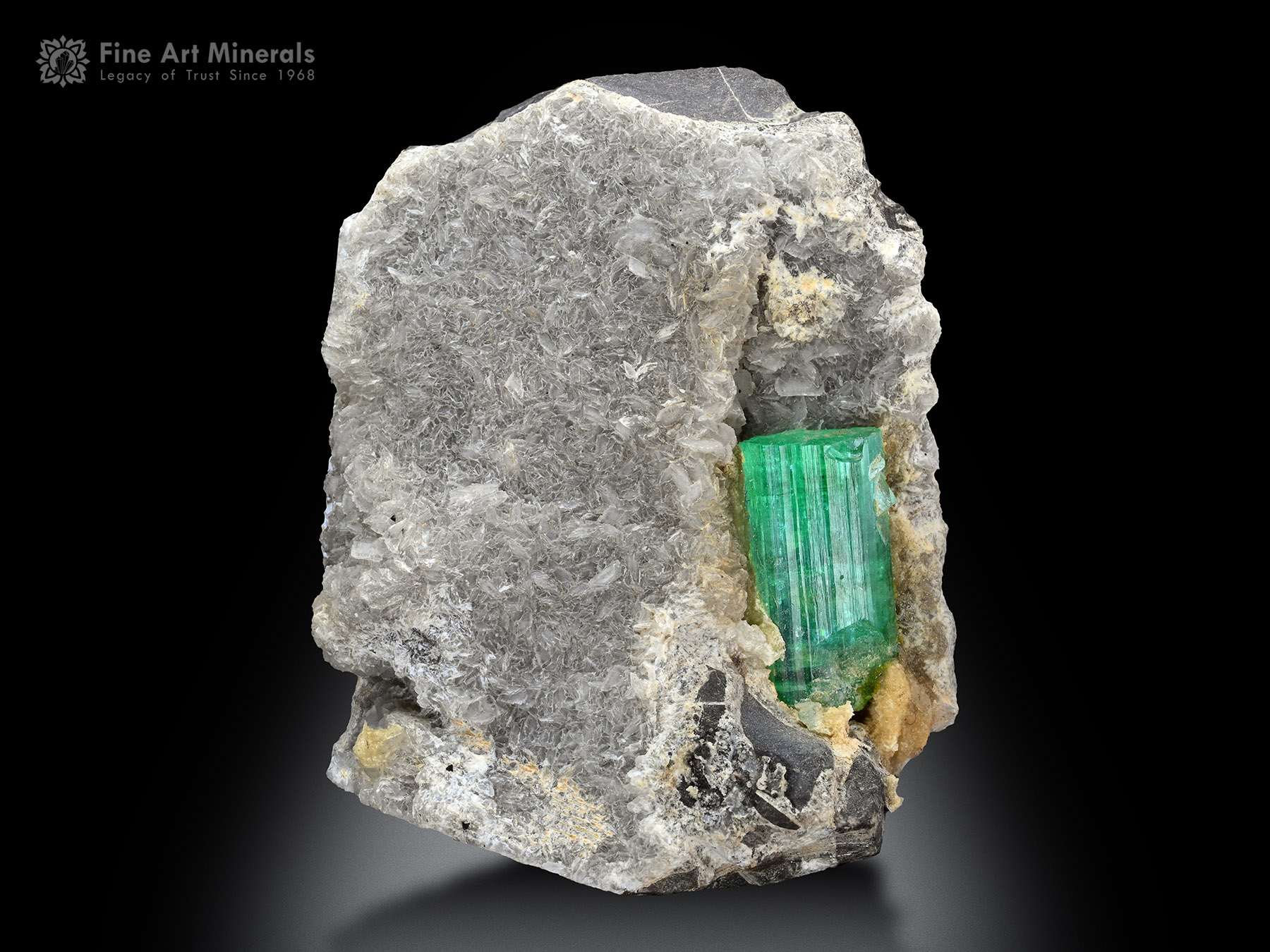 Emerald Crystal on Matrix from Panjshir Afghanistan