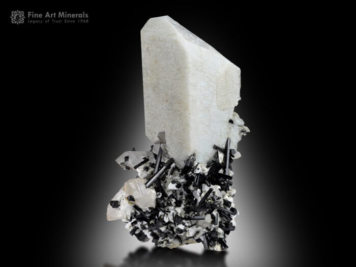 Feldspar with Quartz and Schorl from Goand Mine Pakistan.