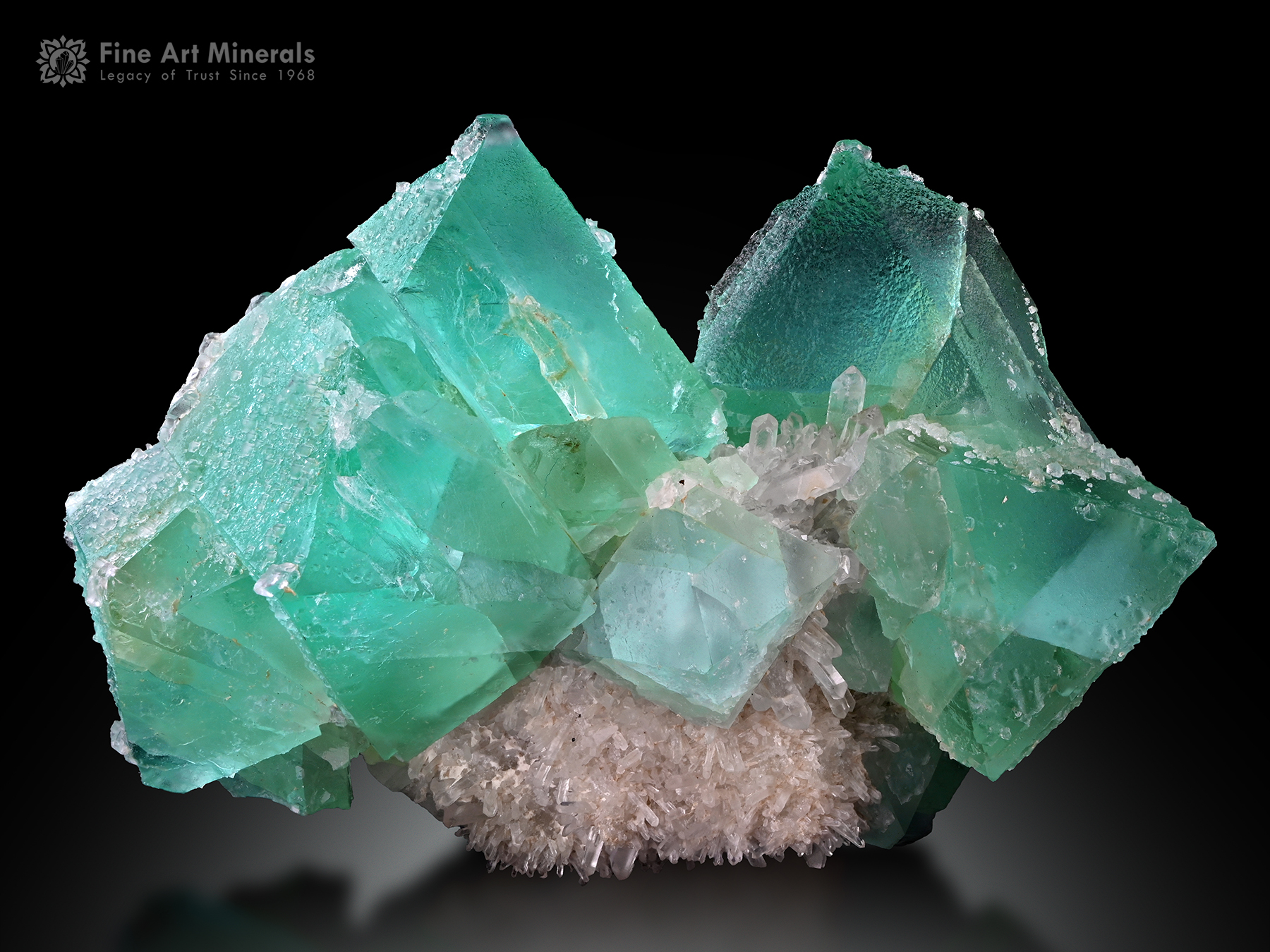 Fluorite cluster on Matrix from China