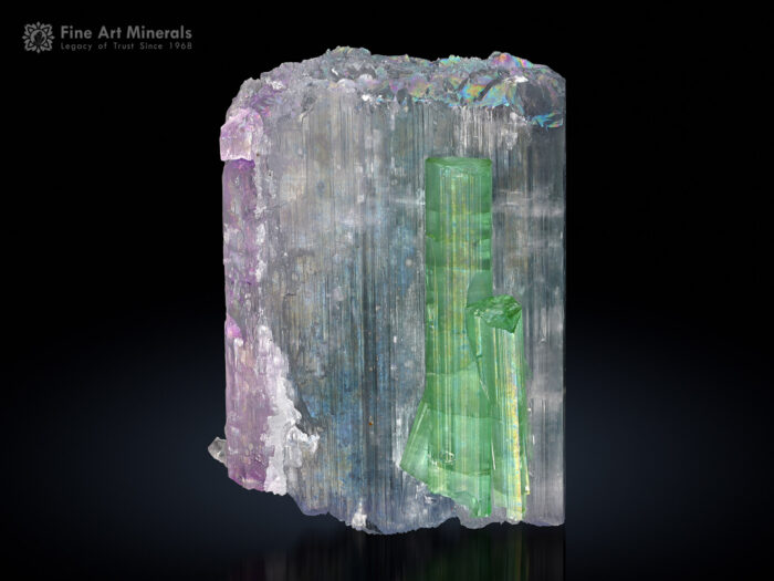 Kunzite with Tourmaline from Afghanistan