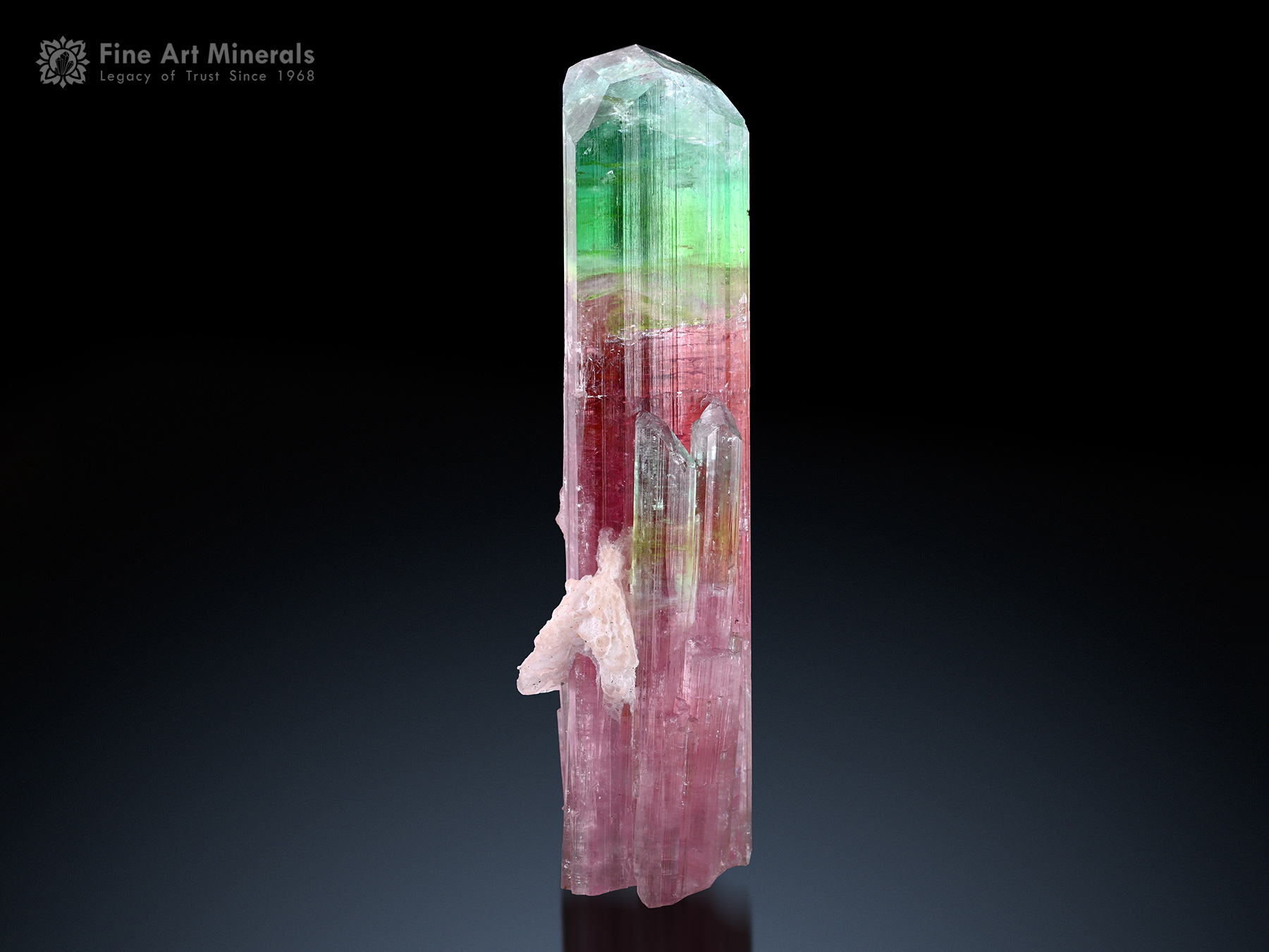 Tourmaline with Albite from Paprok Afghanistan