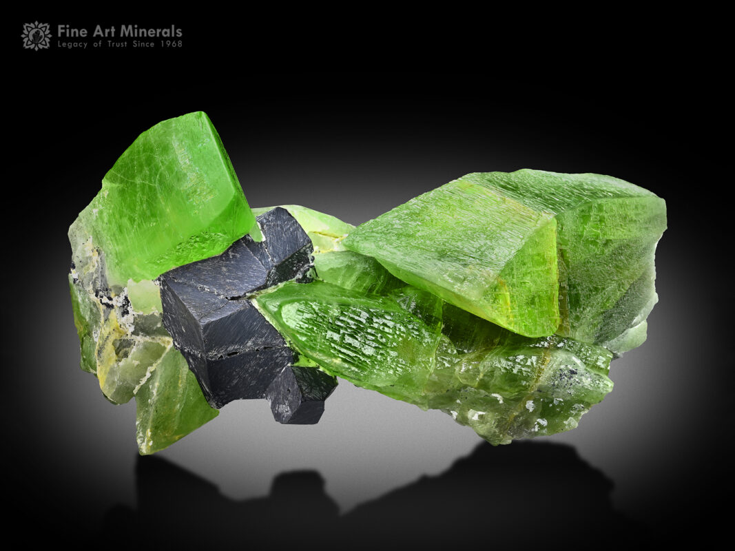 Peridot with Magnetite from Kohistan Pakistan