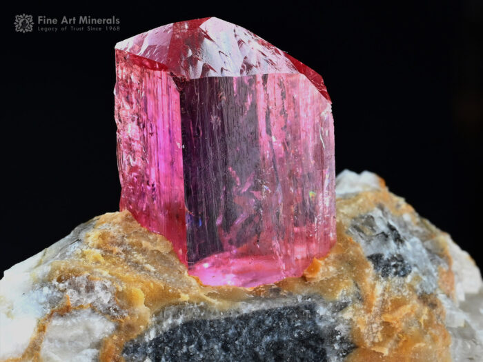 Pink Topaz on Matrix from Katlang Pakistan