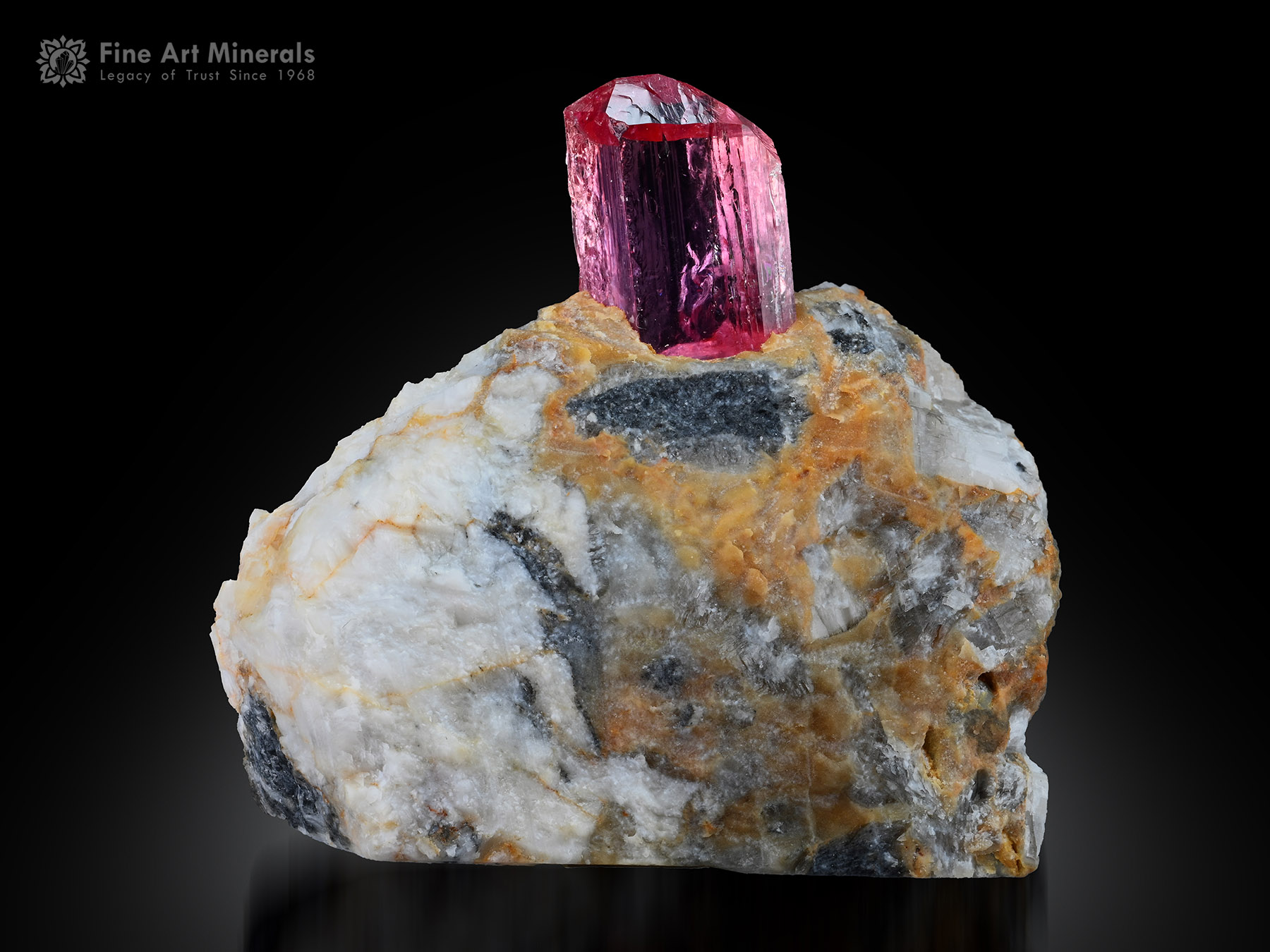 Pink Topaz on Matrix from Katlang Pakistan