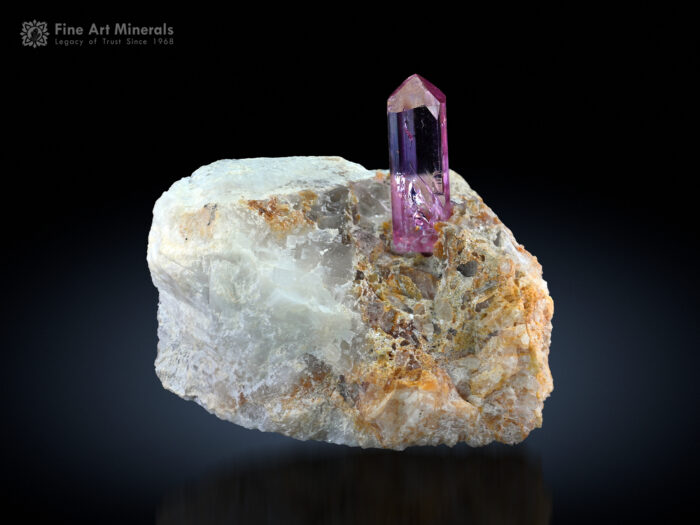 Pink Topaz on Matrix from Katlang Pakistan