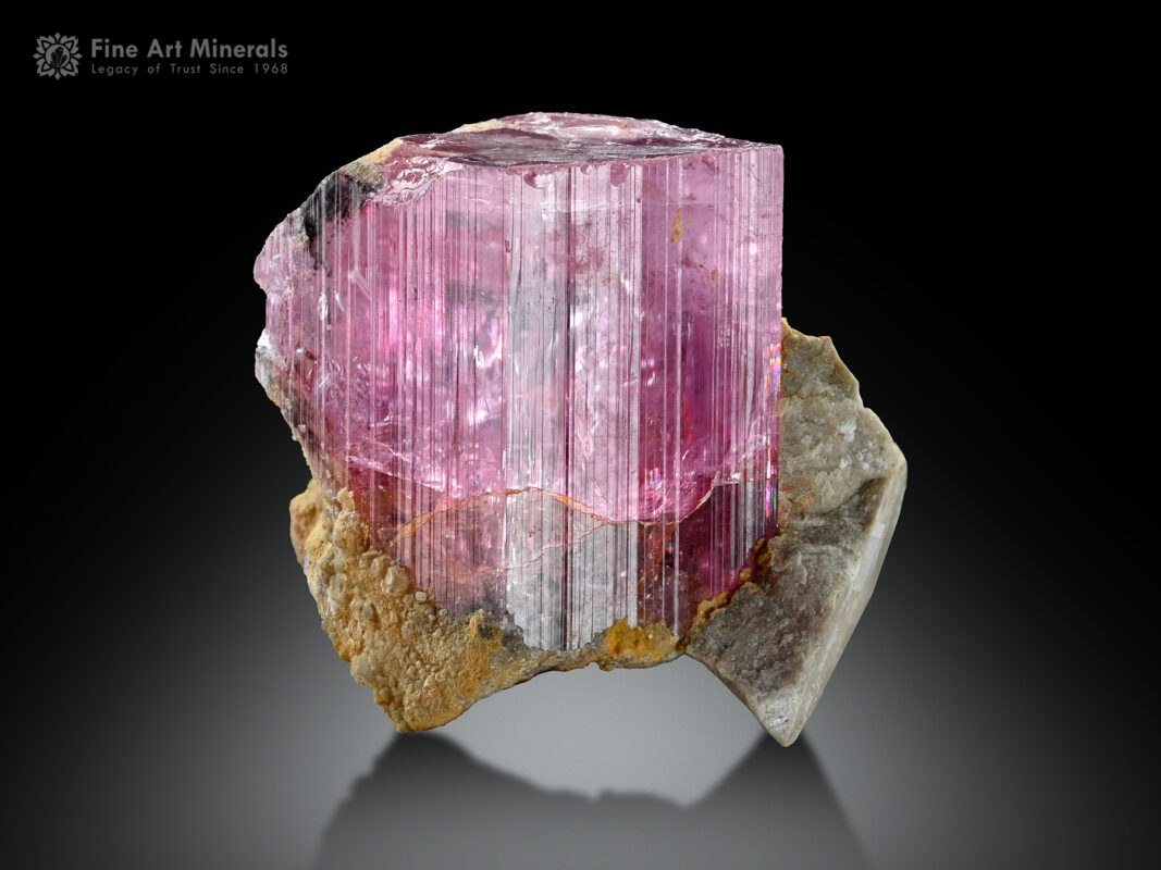 Pink Topaz on Matrix from Katlang Pakistan