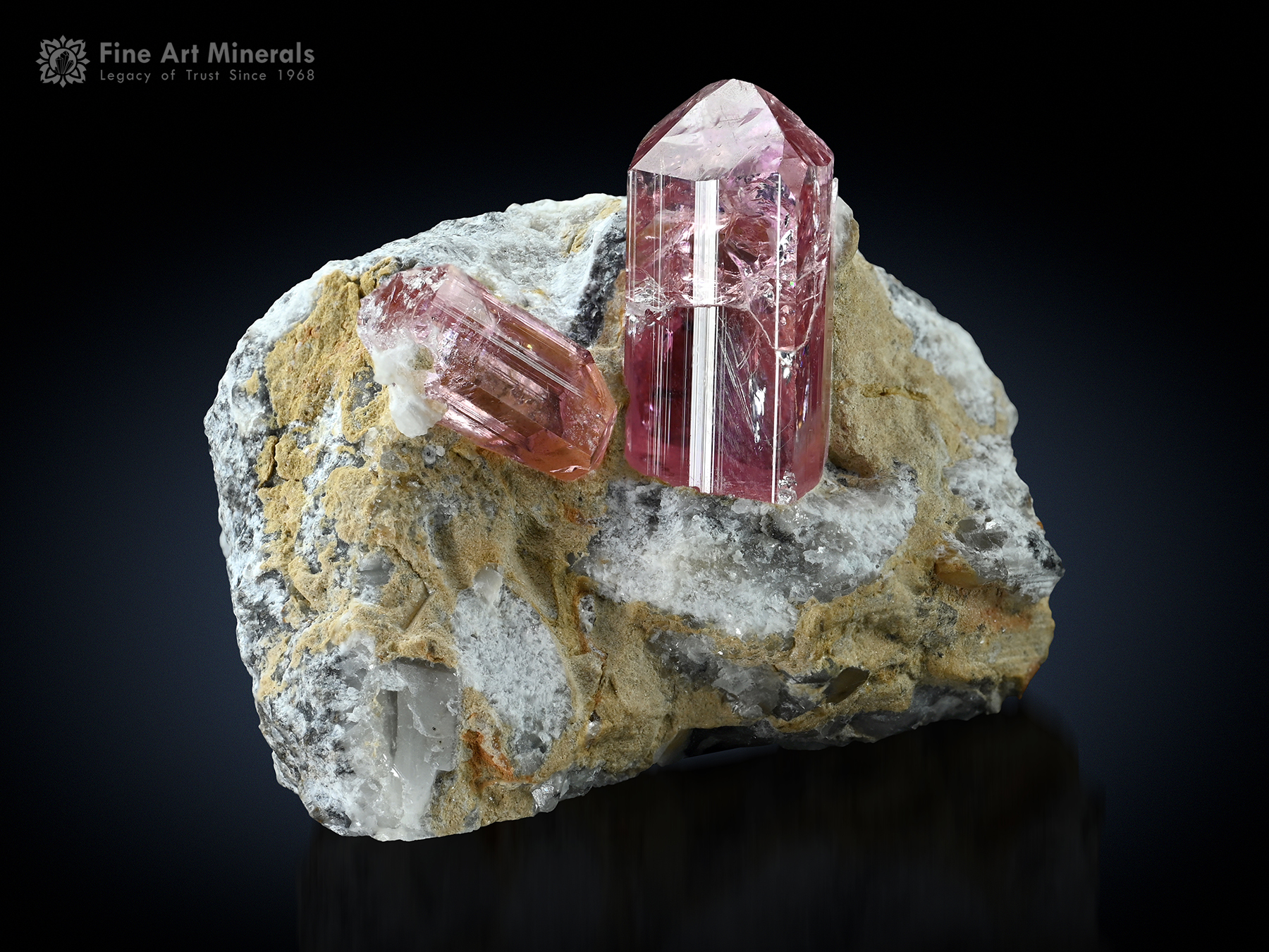 Pink Topaz on Matrix from Katlang Pakistan