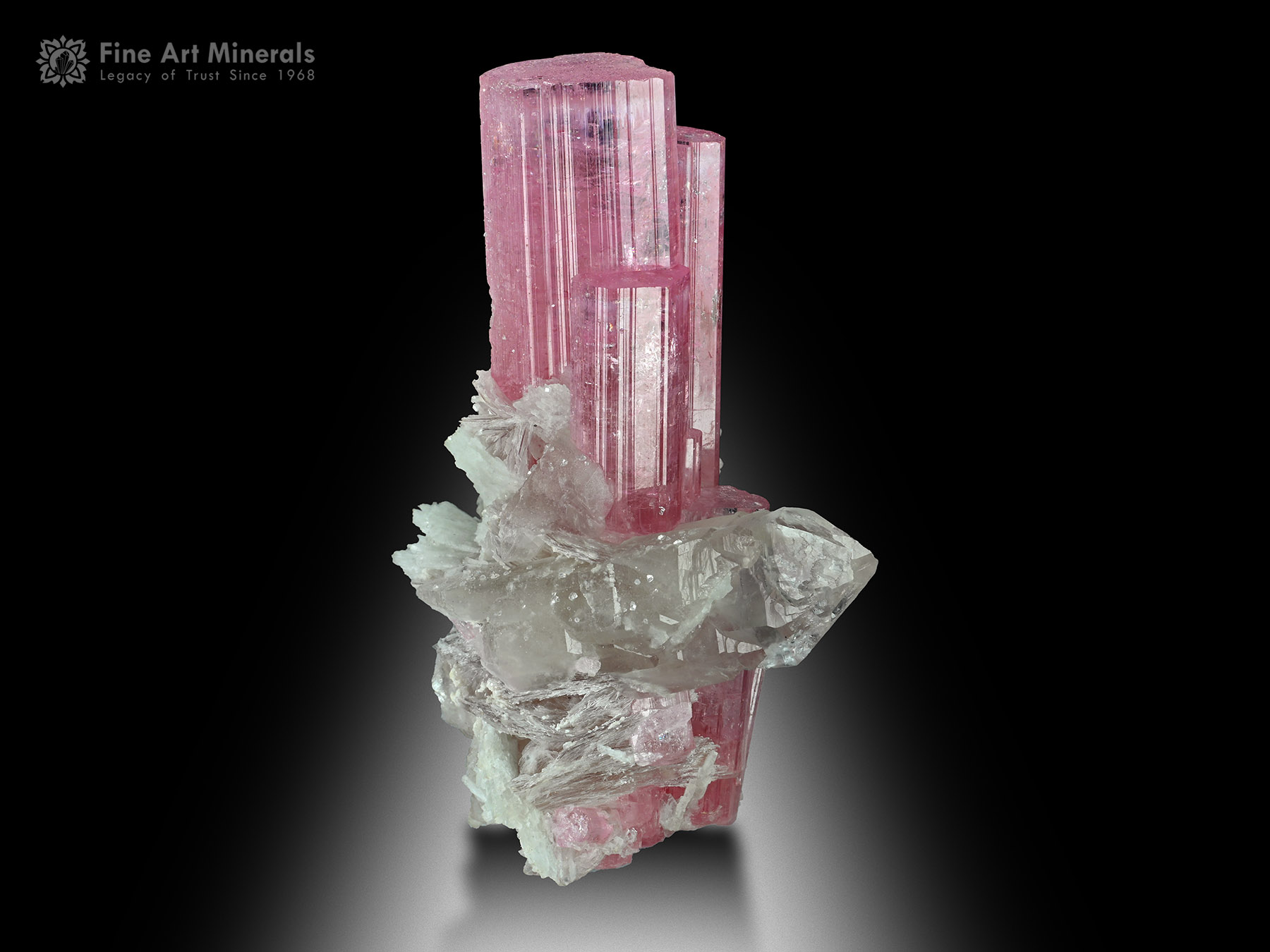 Pink Tourmaline with Quartz and Albite from Afghanistan