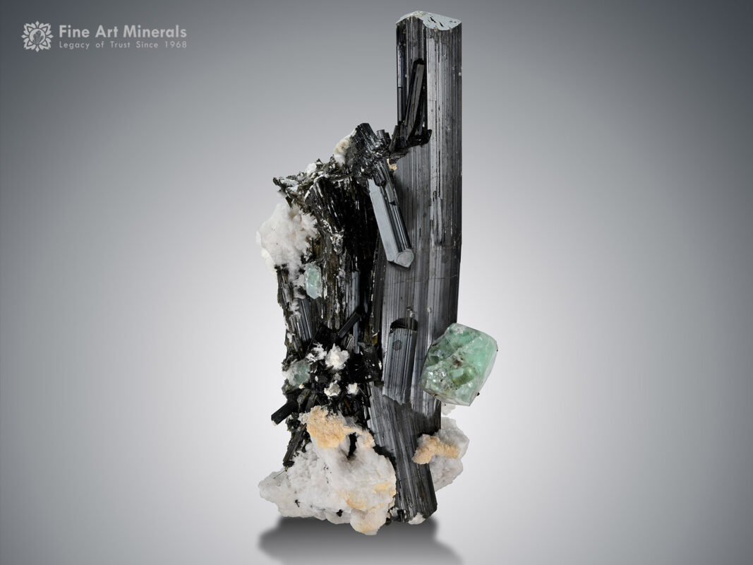 Schorl with Fluorite and Albite from Pakistan