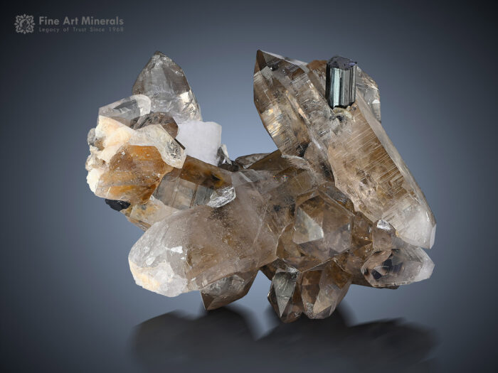 Smoky Quartz with Schorl and Mica from Pakistan