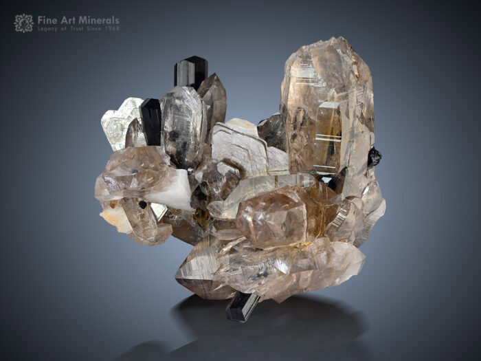 Smoky Quartz with Schorl and Mica from Pakistan