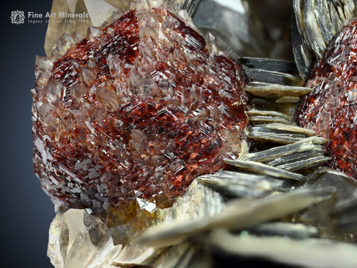 Spessartine Garnet with Quartz and Muscovite from Shengus Pakistan