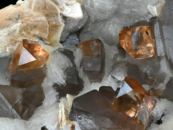 Topaz with Quartz and Muscovite on Cleavelandite