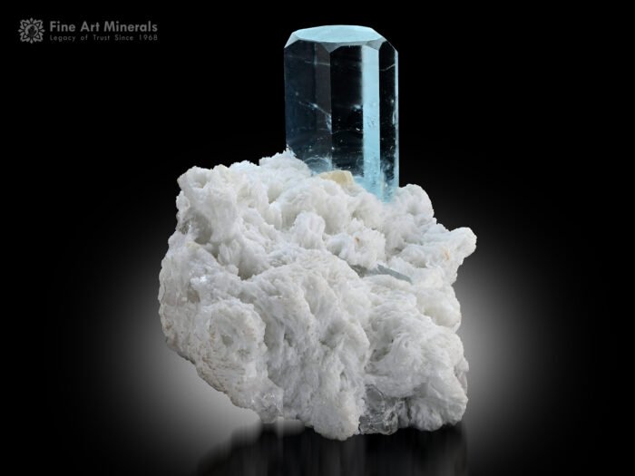 Aquamarine with Albite from Pakistan