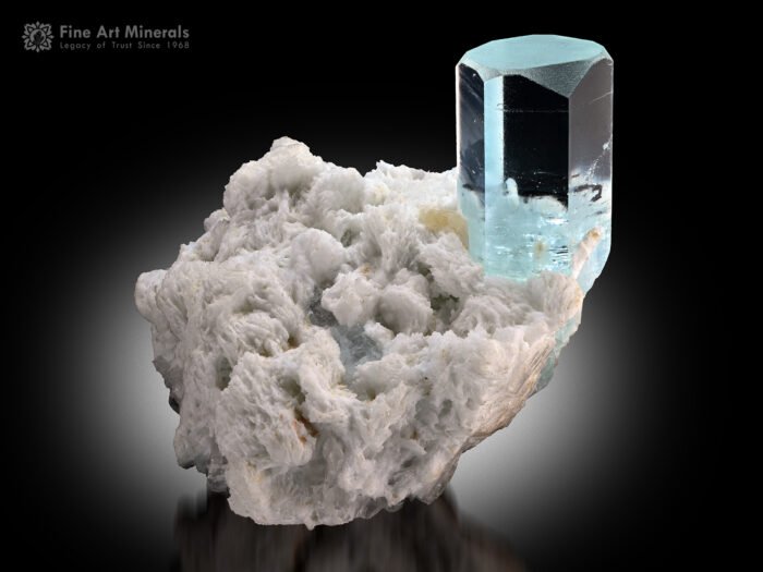 Aquamarine with Albite from Pakistan