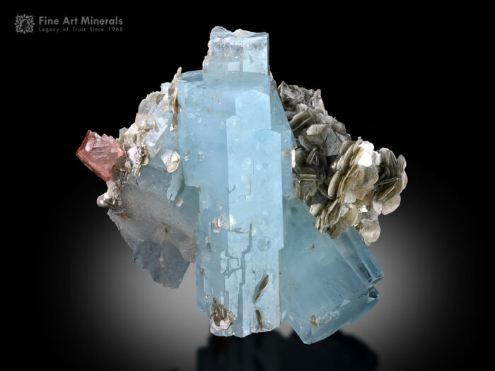 Aquamarine with Apatite and Muscovite from Pakistan