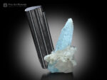 Aquamarine with Schorl and Quartz from Pakistan