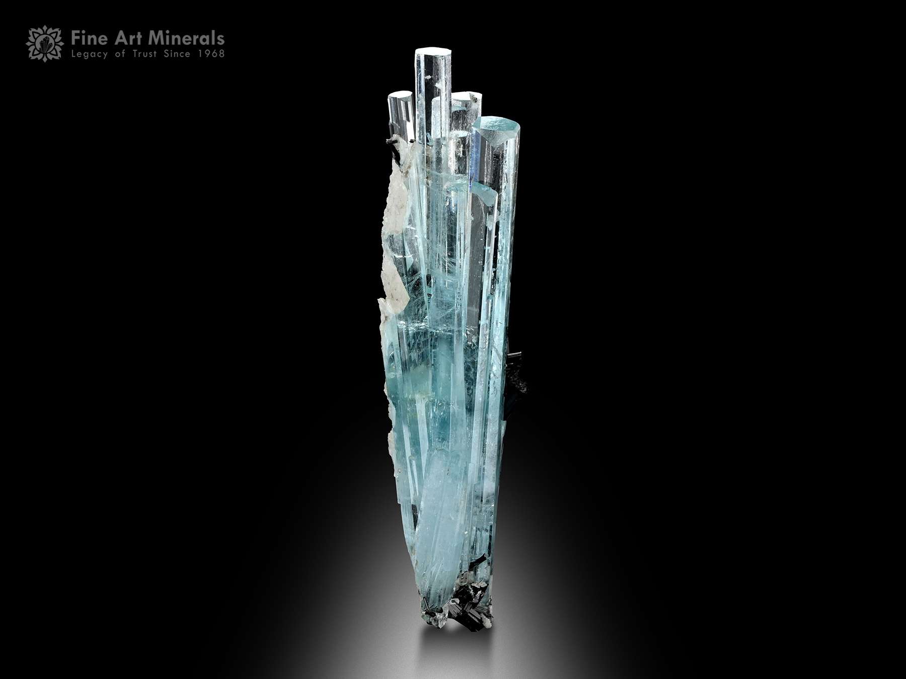 Aquamarine with Schorl from Pakistan