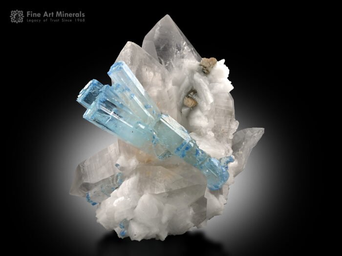 Blue Ribbon Aquamarine with Quartz from Pakistan