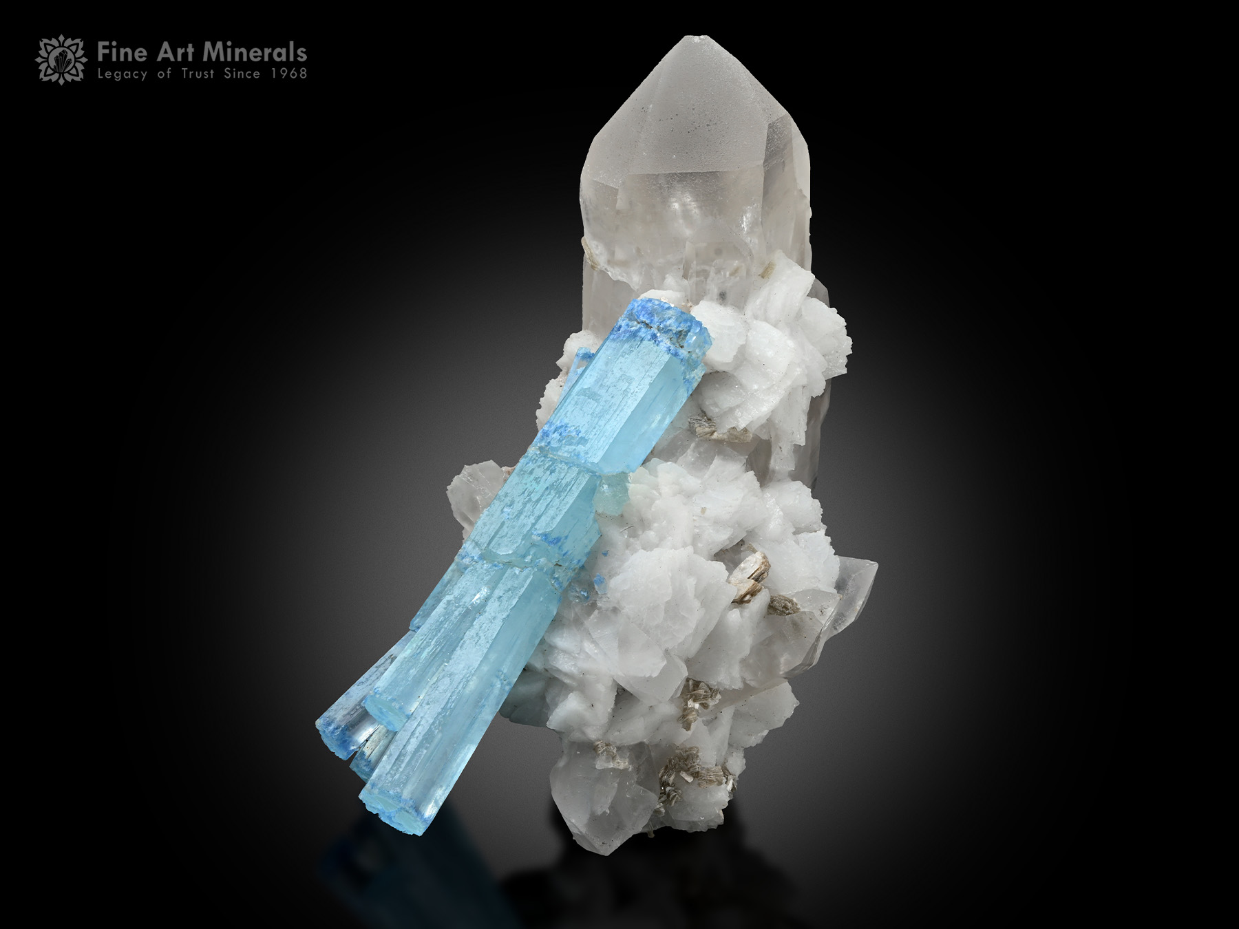 Blue Ribbon Aquamarine with Quartz from Pakistan