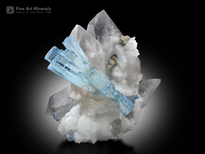 Blue Ribbon Aquamarine with Quartz from Pakistan