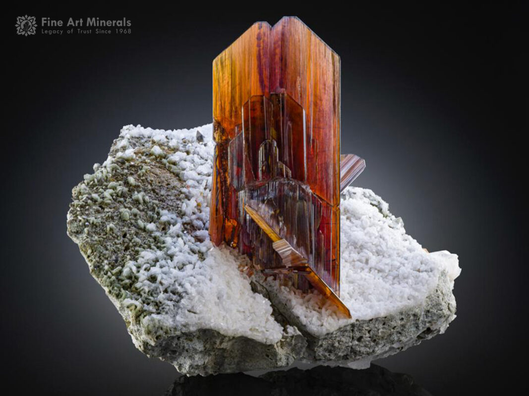 Brookite with Anatase on Matrix from Pakistan