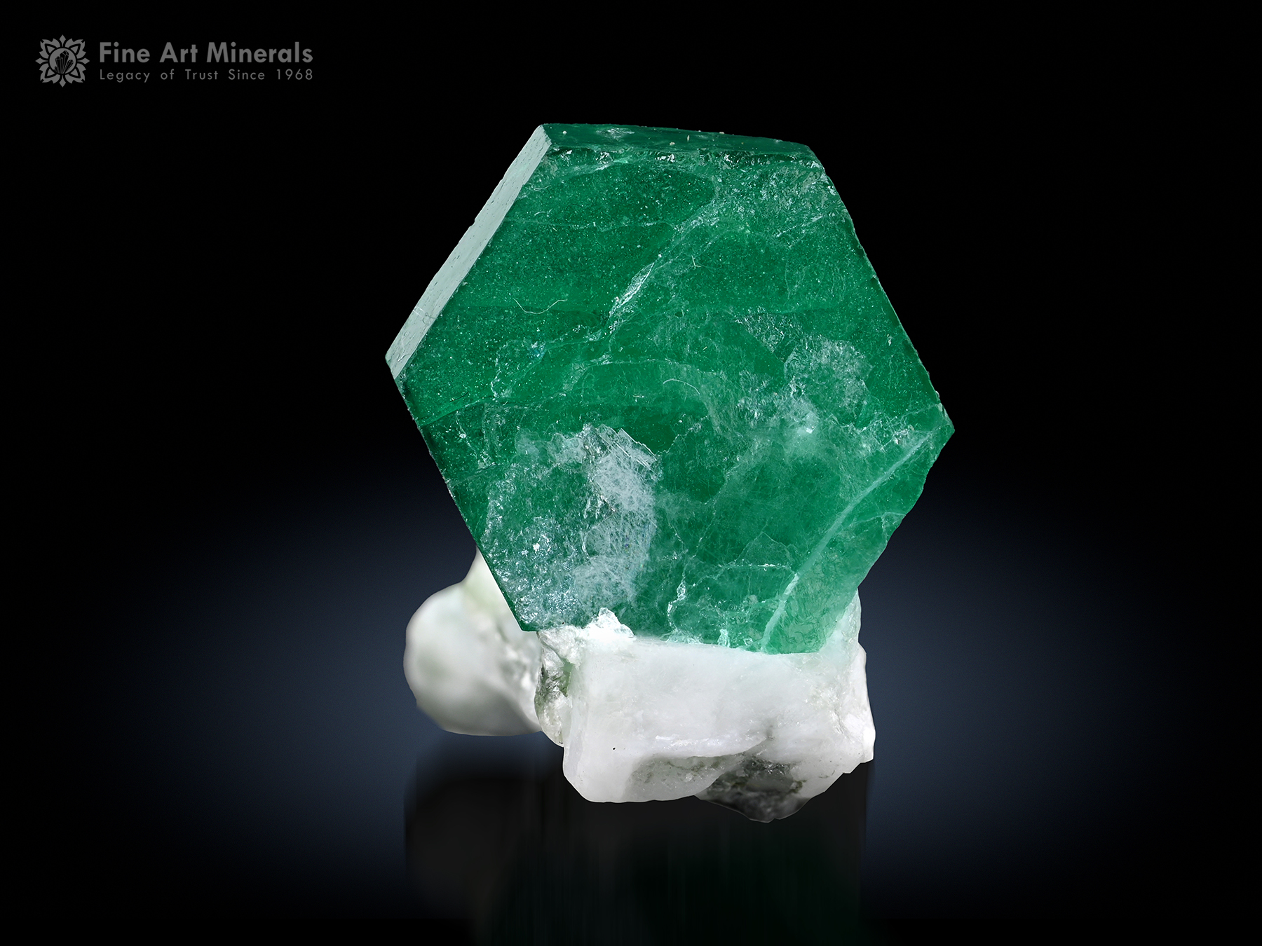 Emerald on Matrix from Swat Pakistan