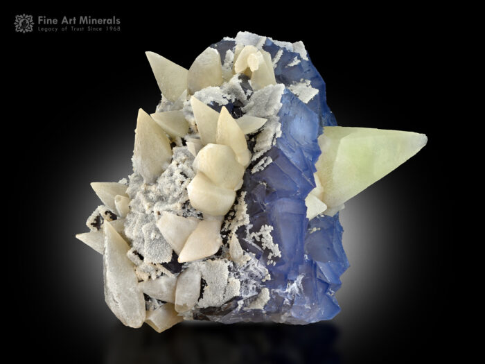 Fluorite with Calcite from Pakistan