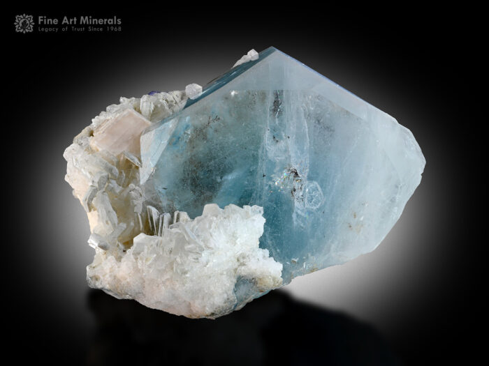 Goshenite with Apatite and Tourmaline from Pakistan