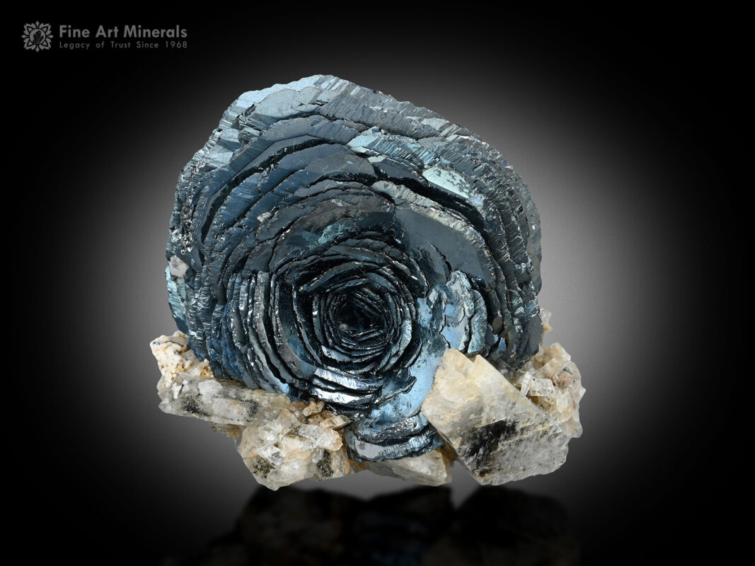 Hematite Crystal with Albite from Tormiq Pakistan