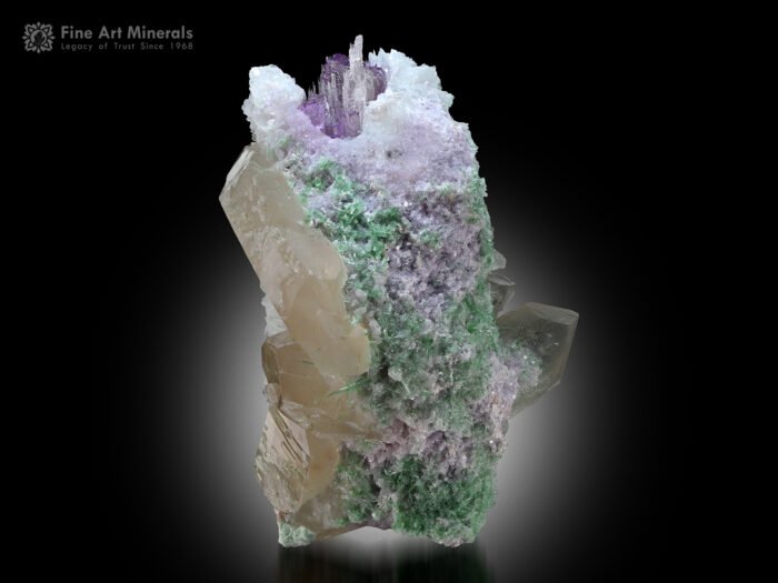 Kunzite with Quartz and Cleavelandite from Afghanistan