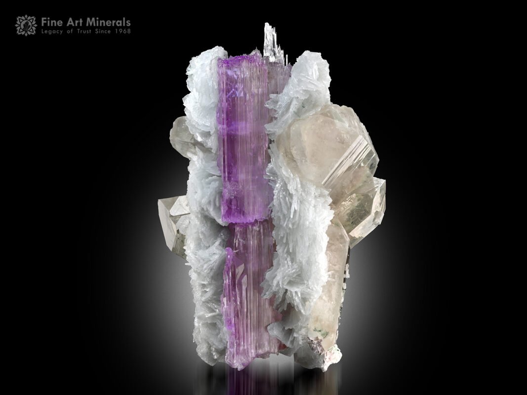 Kunzite with Quartz and Cleavelandite from Afghanistan