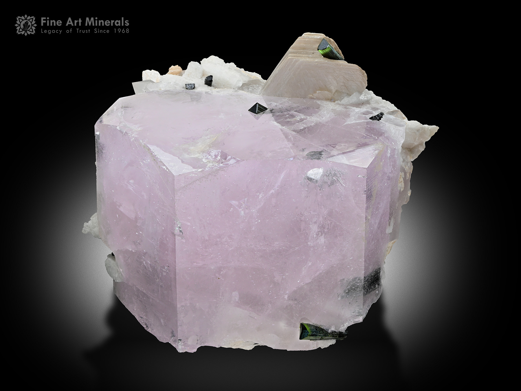 Morganite with Tourmaline from Pakistan