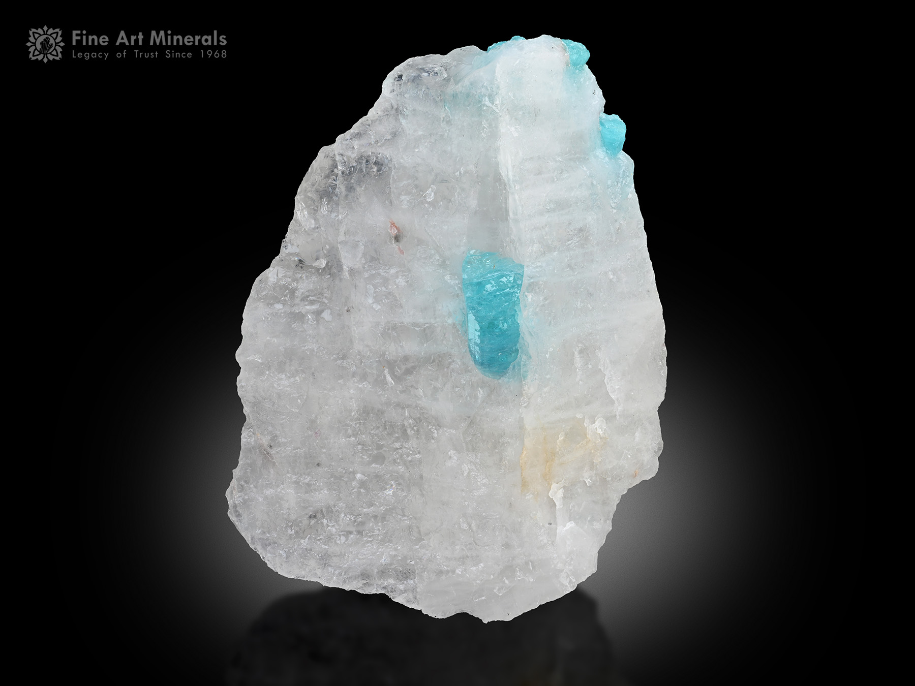 Paraiba Tourmaline on Quartz from Brazil