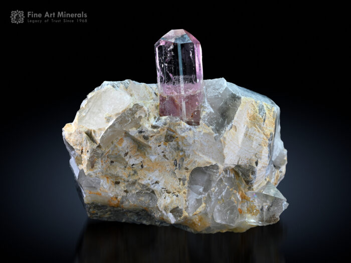 Pink Topaz on Matrix from Katlang Pakistan