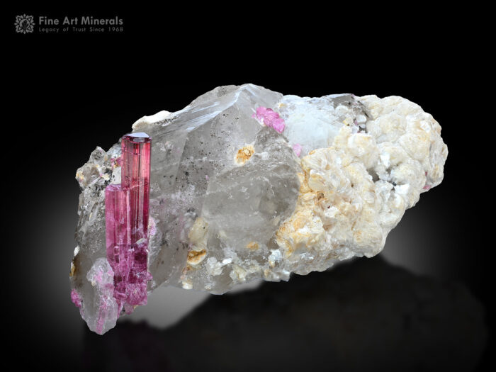 Rubellite Tourmaline with Quartz from Afghanistan