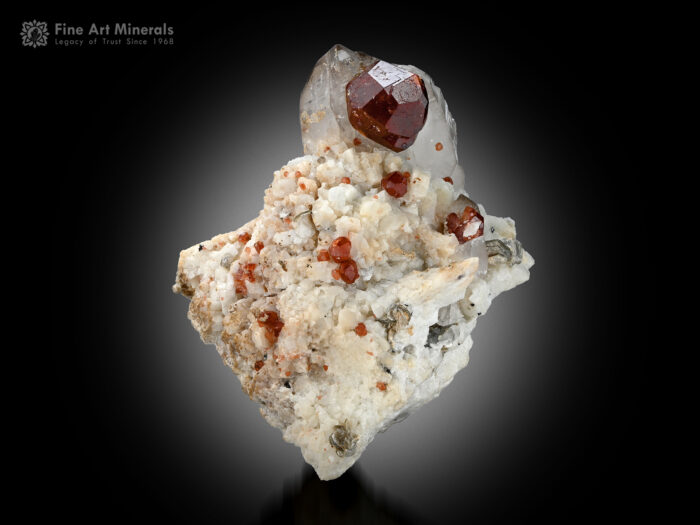 Spessartine Garnet with Quartz and Albite from Pakistan