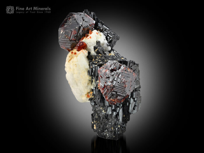 Spessartine Garnet with Vesuvianite and Albite from Pakistan