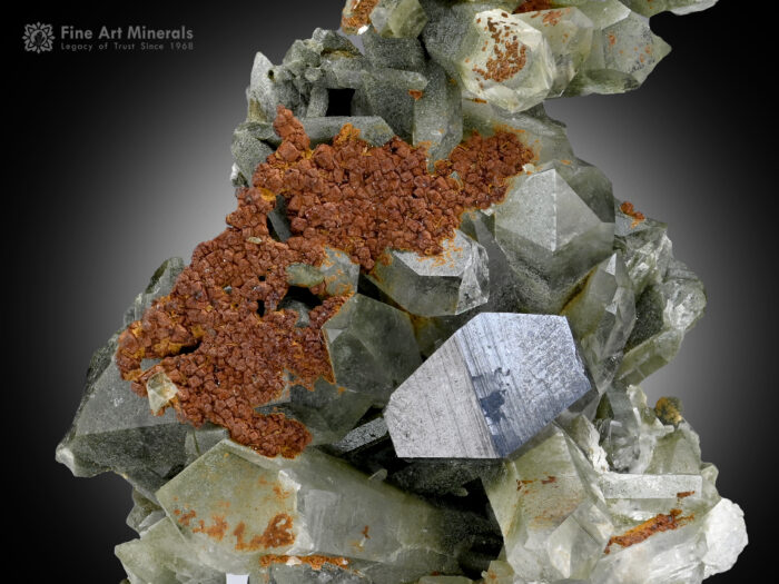 Anatase Crystal with Chlorine Quartz